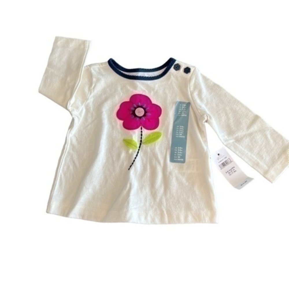 🆕 Baby Gap Flower Embroidered Longsleeve Shirt 3-6 months​
